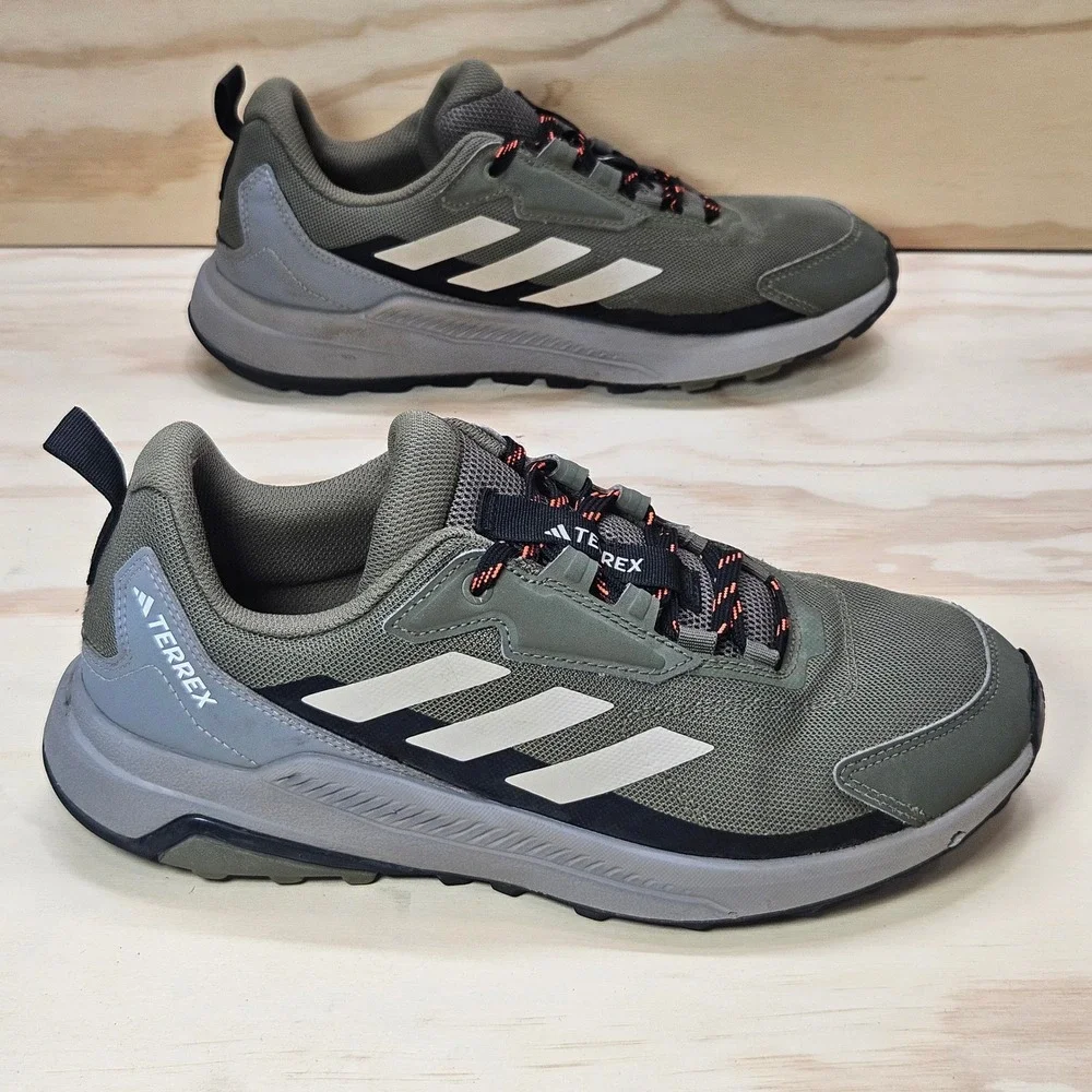 Adidas Terrex Anylander Hiking Shoes Olive Green Grey ID0894 Mens 7
